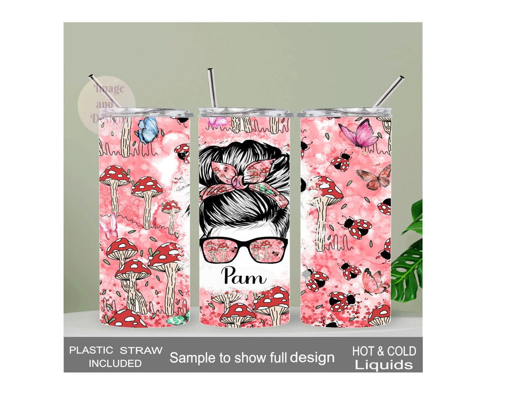 Ladybug Tumbler Can Be personalized, Personalized Tumbler With Reusable Straw, Ladybug Cup With Name, Lady Bug Lover Gift