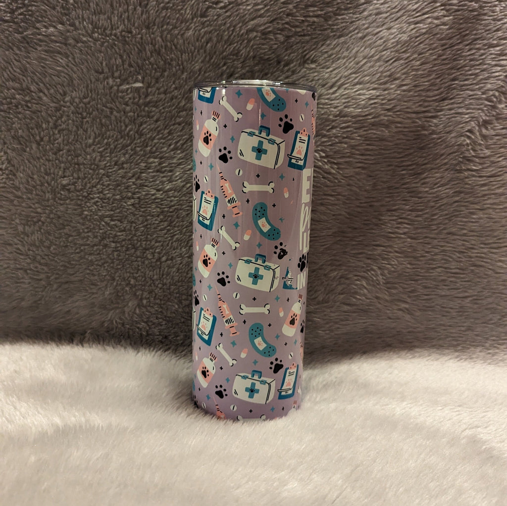 Every Patient Leaves A Pawprint In My Heart Veterinarian Tumbler, Vet Tumbler, Veterinarian Cup, Gift for A Veterinarian, Veterinarian Gift