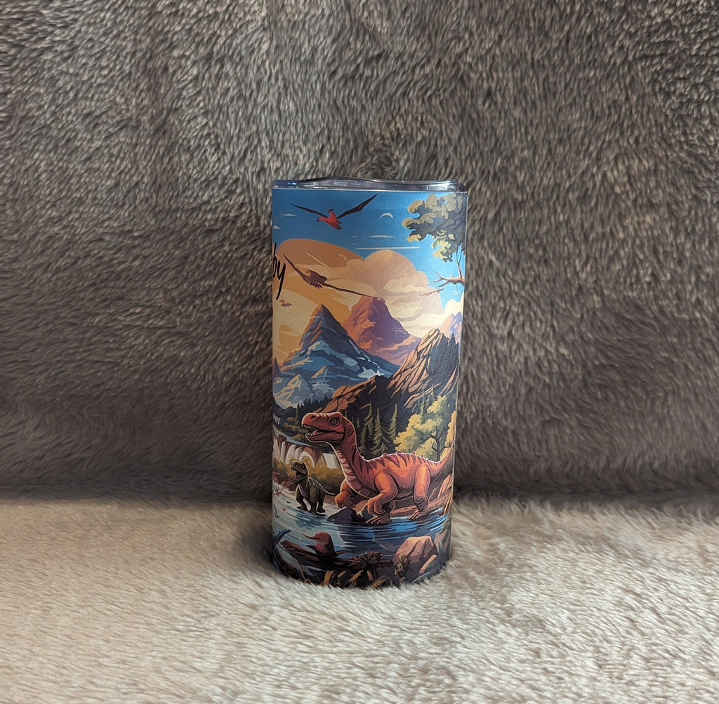 Kids Personalized Dinosaur Tumbler, Kids Cup With Name, Kids Dinosaur Tumbler, 15oz Kids Tumbler With Reusable Straw