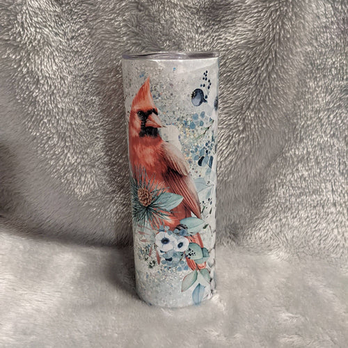 Beautiful Red Cardinal in the Snow Tumbler, Nature Lovers' Delight,  Bird Lover Gift, Great For Hot Or Cold Drinks, Includes Reusable Straw
