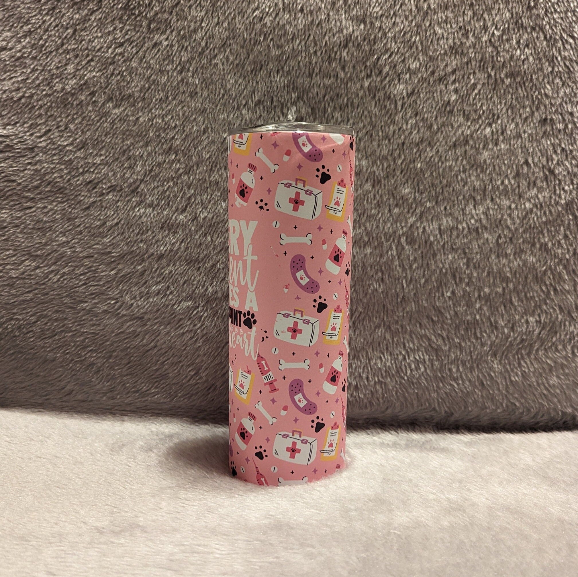 Veterinarian Tumbler, Every Patient Leaves A Paw print In My Heart Vet Tumbler, Veterinarian Gift, Vet Cup, Gift for A Veterinarian