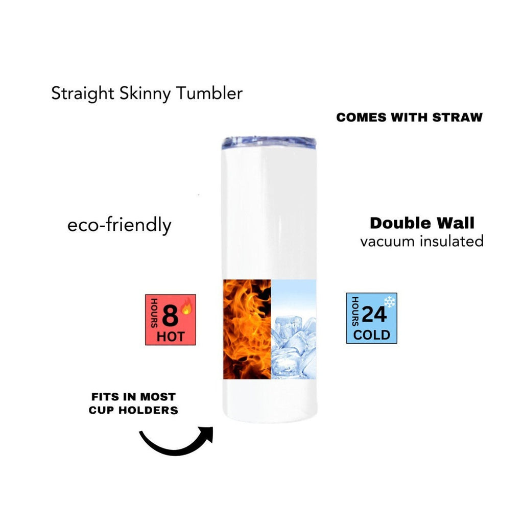 Western Sheriff Gnome Tumbler 20oz With Reusable Straw, Can Be Personalized