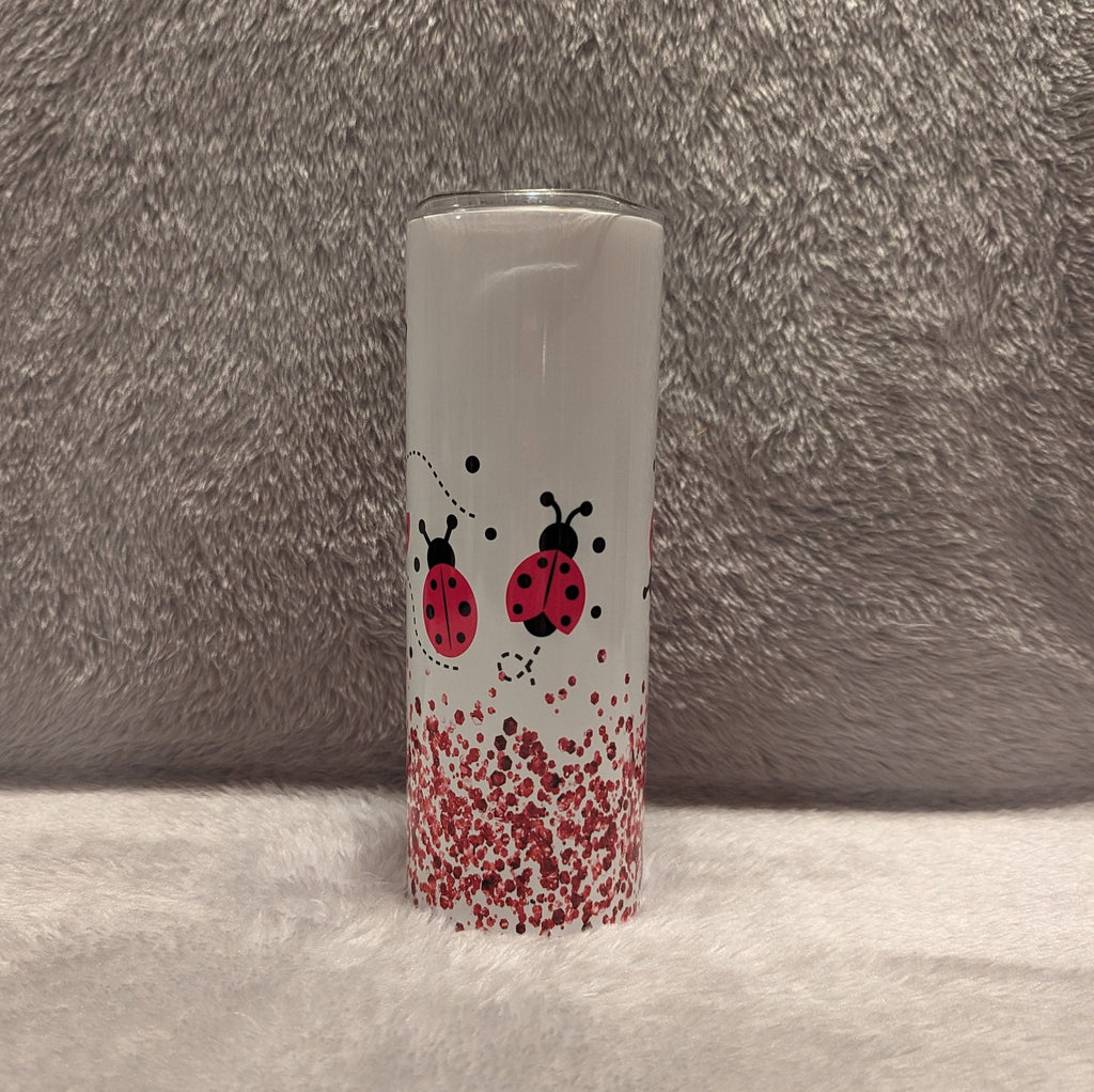 Ladybug Tumbler, Ladybug Cup, Personalized Tumbler, Ladybug Gift, 20oz Tumbler With Straw, Gift For Her