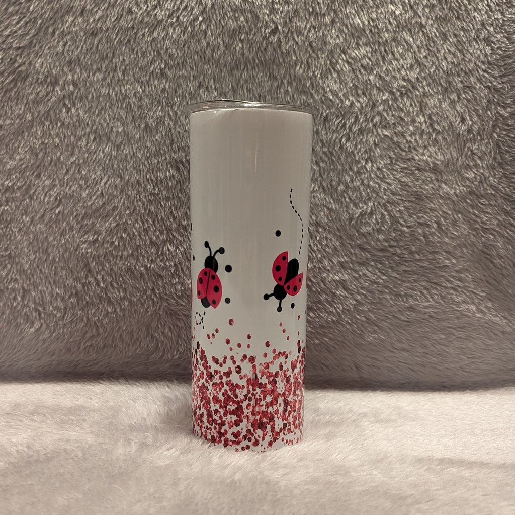 Ladybug Tumbler, Ladybug Cup, Personalized Tumbler, Ladybug Gift, 20oz Tumbler With Straw, Gift For Her