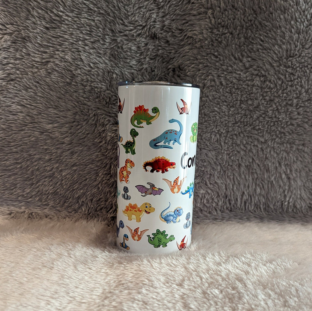 Kid Dinosaur Tumbler Can Be Personalized, Kids Cup With Name, Dinosaur Party Gift, Boys tumblers, Girls tumbler, 15oz Tumbler With Straw