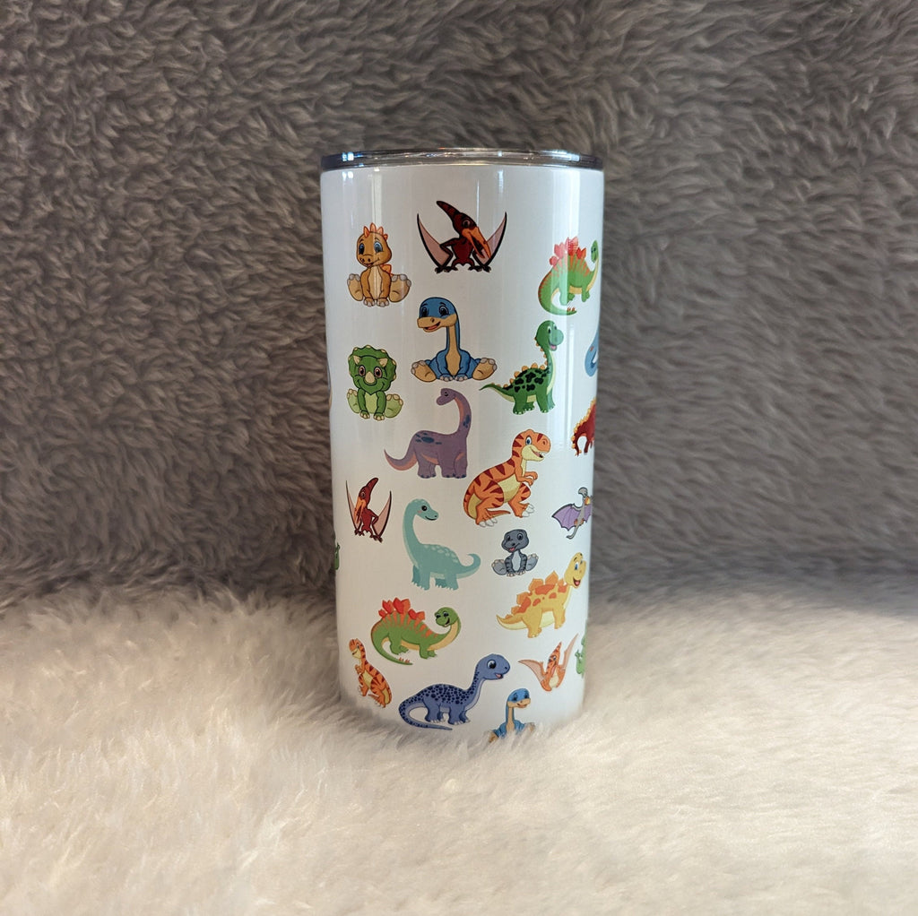Kid Dinosaur Tumbler Can Be Personalized, Kids Cup With Name, Dinosaur Party Gift, Boys tumblers, Girls tumbler, 15oz Tumbler With Straw