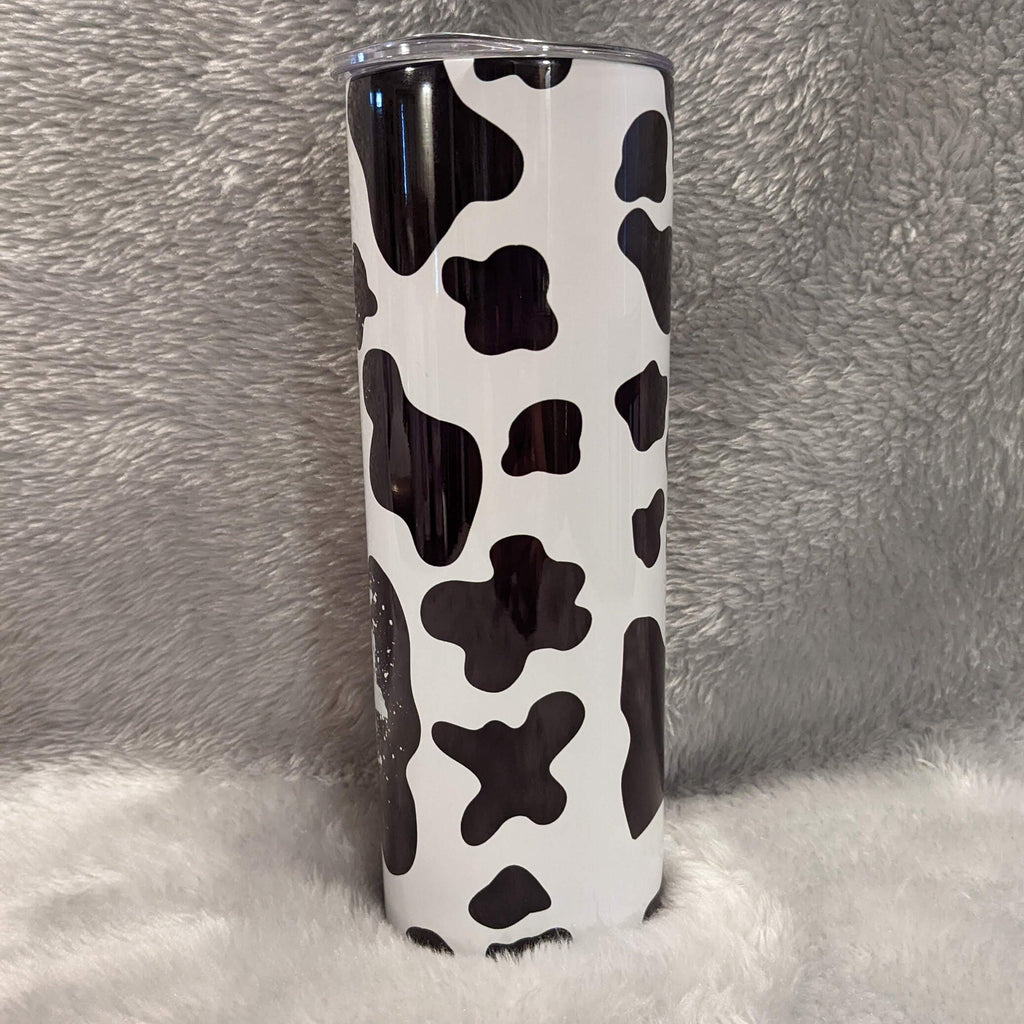 Blessed Mom Cow Tumbler  20oz With Reusable Straw