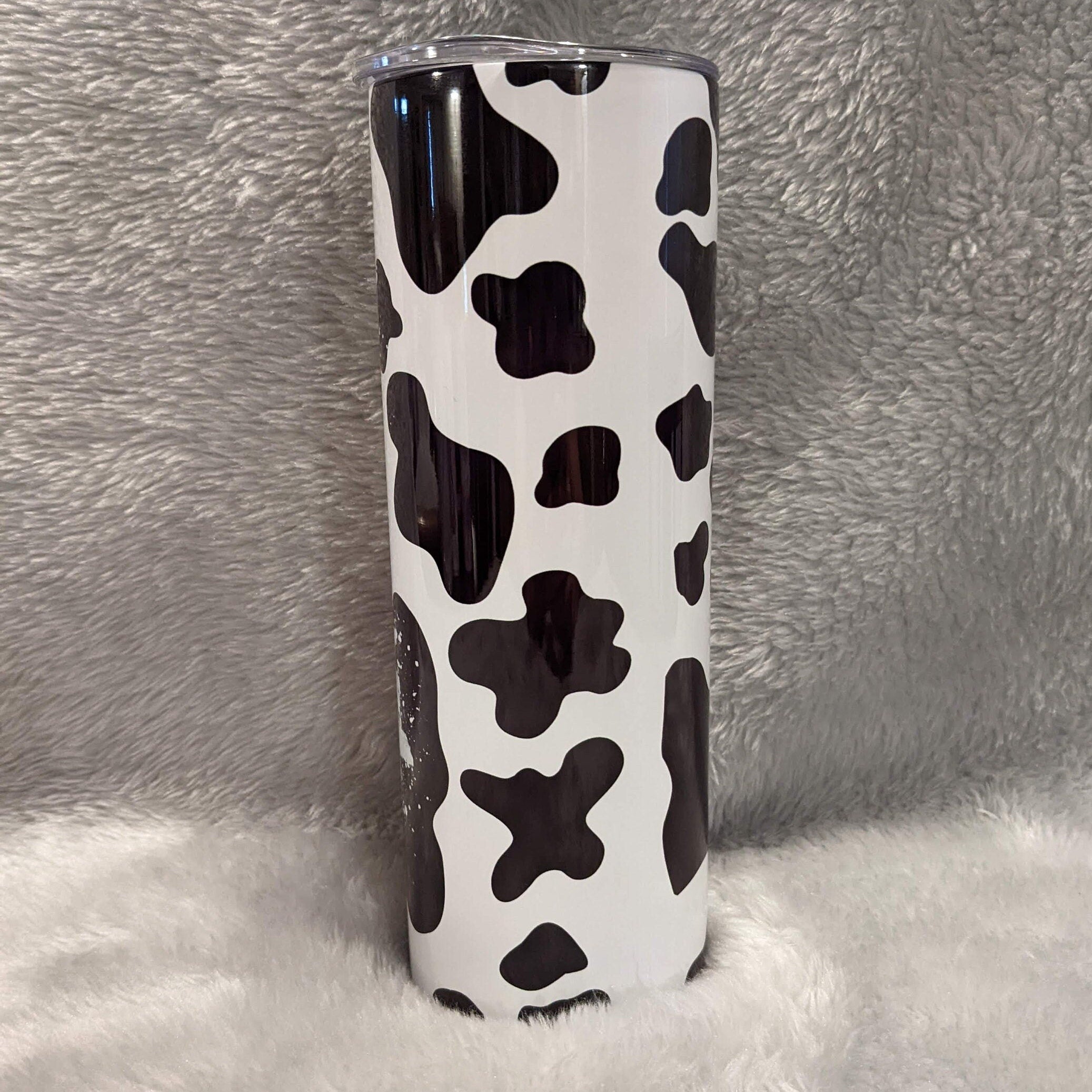 Blessed Mom Cow Tumbler  20oz With Reusable Straw