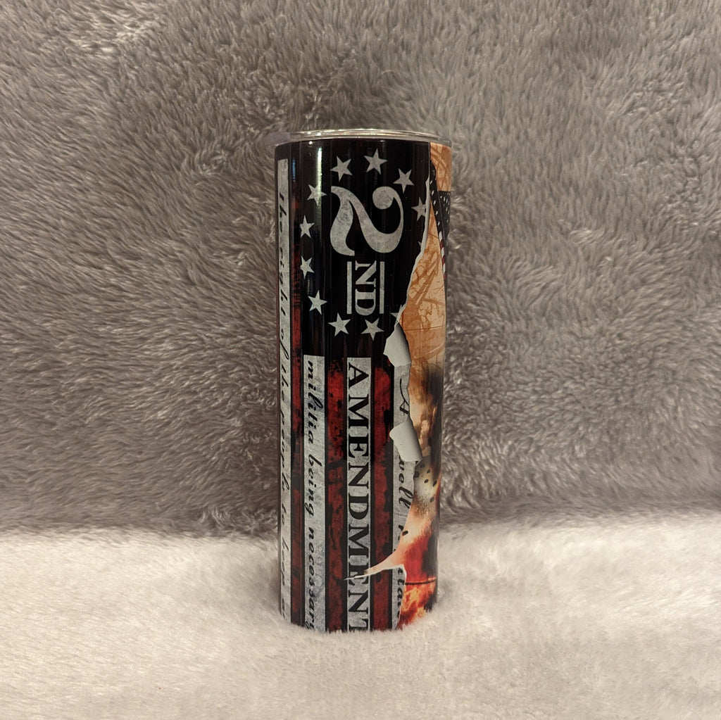 Because Of The Brave Eagle Tumbler, 2nd Amendment Tumbler, Eagle Gift, Beautiful Eagle Cup, Gift For Her, Gift For Him, Personalized Tumbler