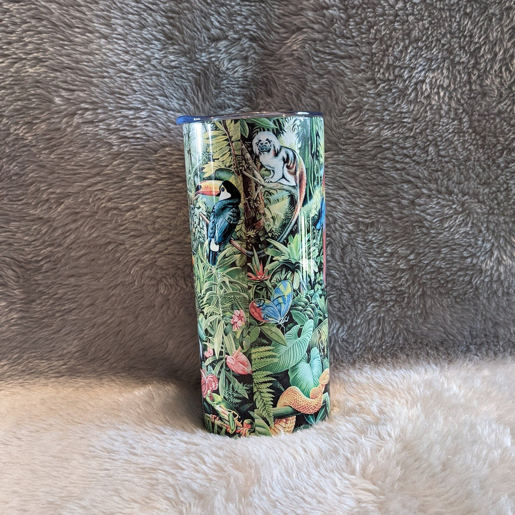 Kids Elephant Jungle Tumbler 15oz With Reusable Straw, Can Be Personalized