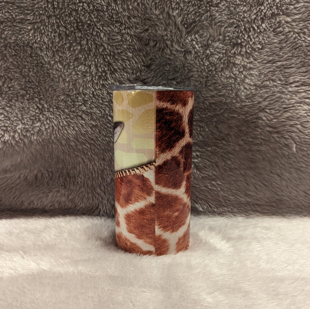 Kids Giraffe Tumbler 15oz With Reusable Straw, Can Be Personalized