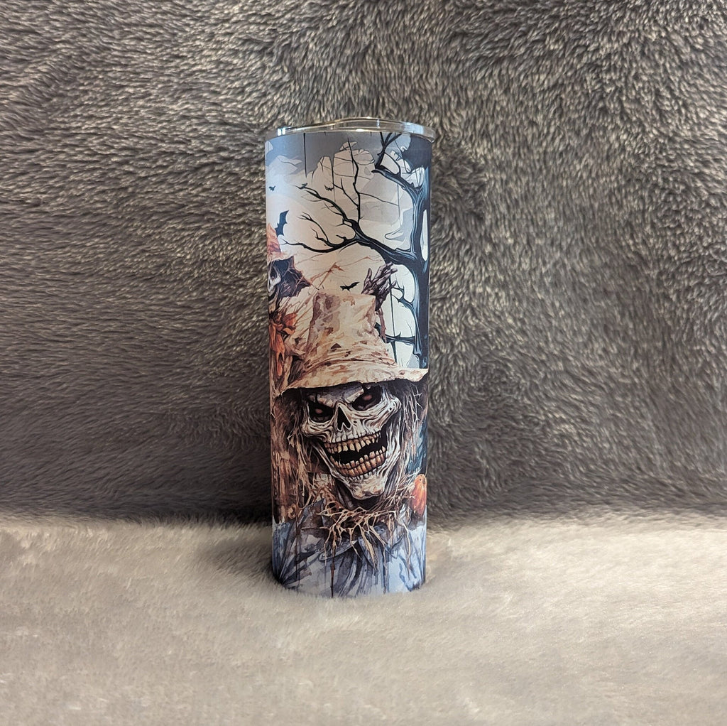 Scarecrow Tumbler 20oz With Reusable Straw Can Be Personalized