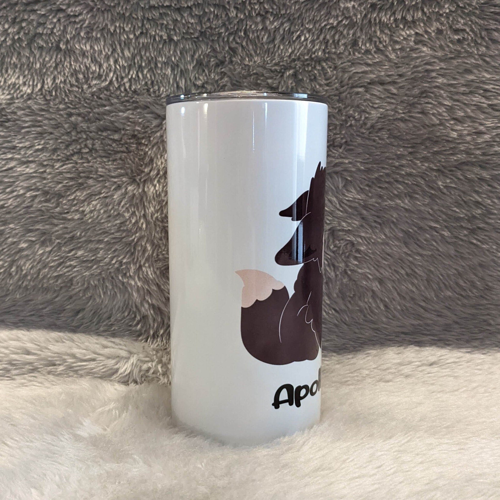 Kids Wolf Tumbler 15oz With Reusable Straw, Can Be Personalized