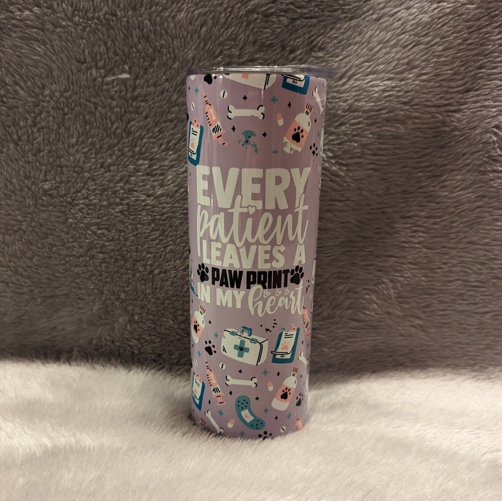 Every Patient Leaves A Pawprint In My Heart Veterinarian Tumbler, Vet Tumbler, Veterinarian Cup, Gift for A Veterinarian, Veterinarian Gift