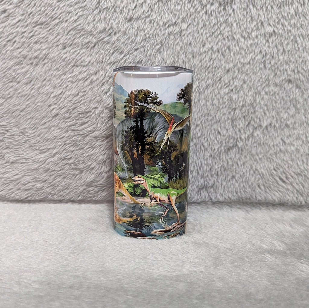 Kids Dinosaur Tumbler Can Be Personalized, Dinosaur Cup, Kids 15oz Toddler Tumbler With Lid and Straw, Great For Home Picnics Or On The Go