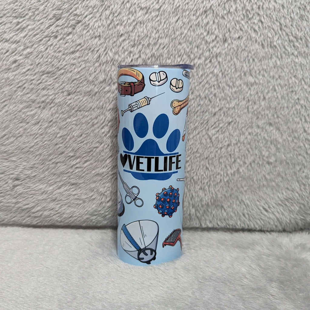 Veterinarian Tumbler Can Be Personalized, Vet Cup With Name, Gift for Veterinarian, Hot Or Cold Drinkware For Every Day Use, Includes Straw