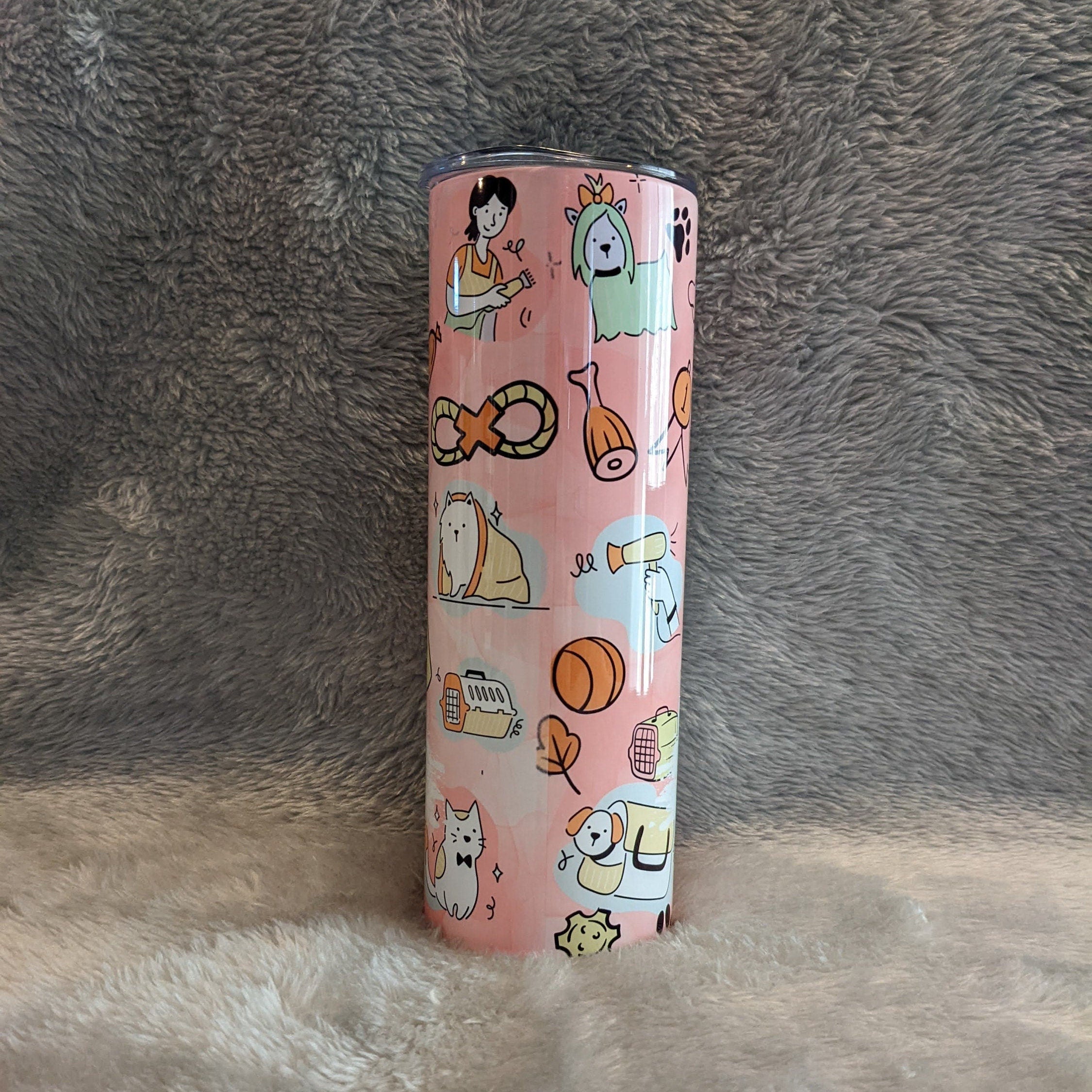 Pet Groomer Tumbler  20oz With Reusable Straw, Can Be Personalized