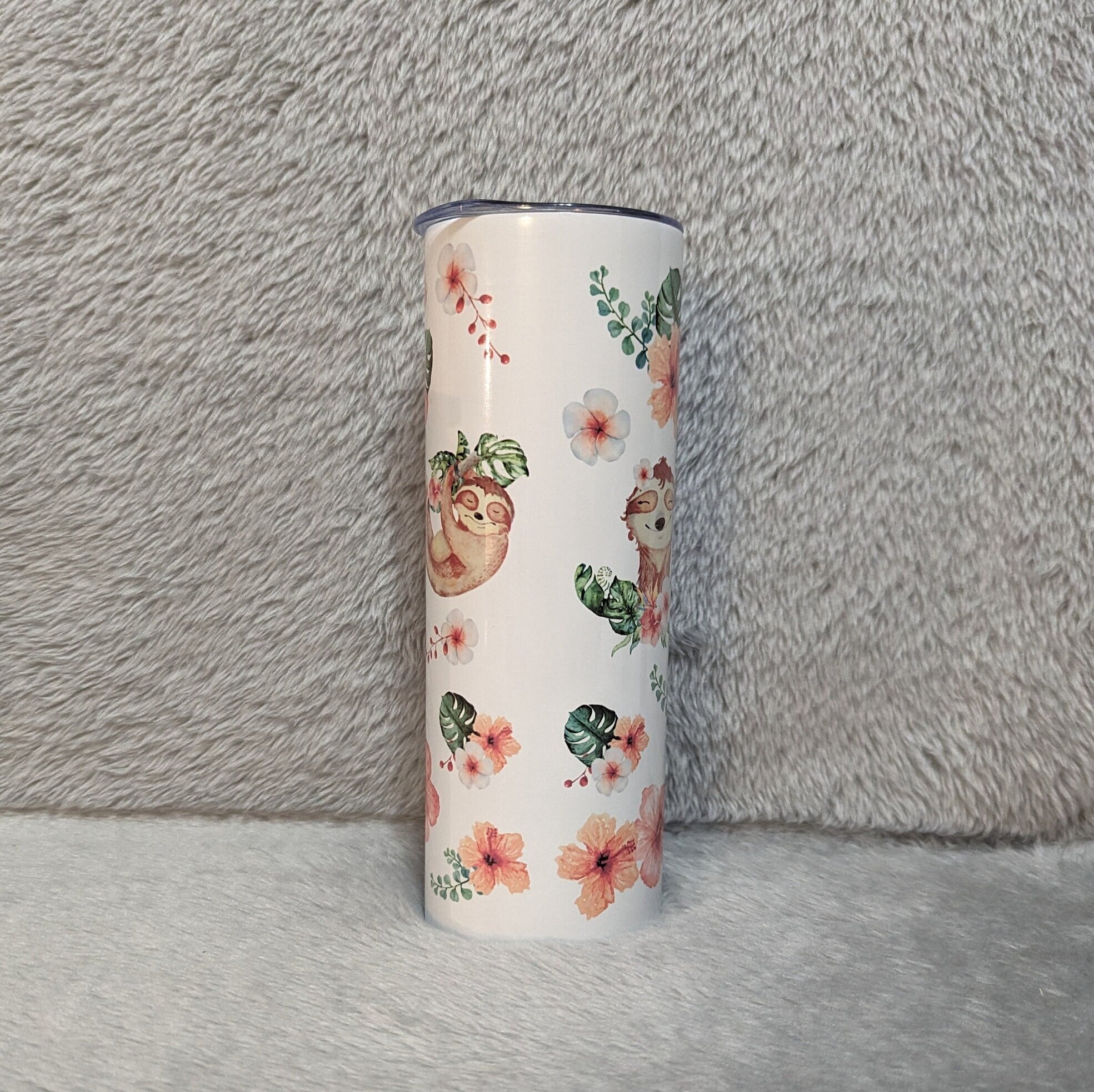 I'm Not Lazy I'm Energy Efficient Sloth Tumbler 20oz With Reusable Straw
