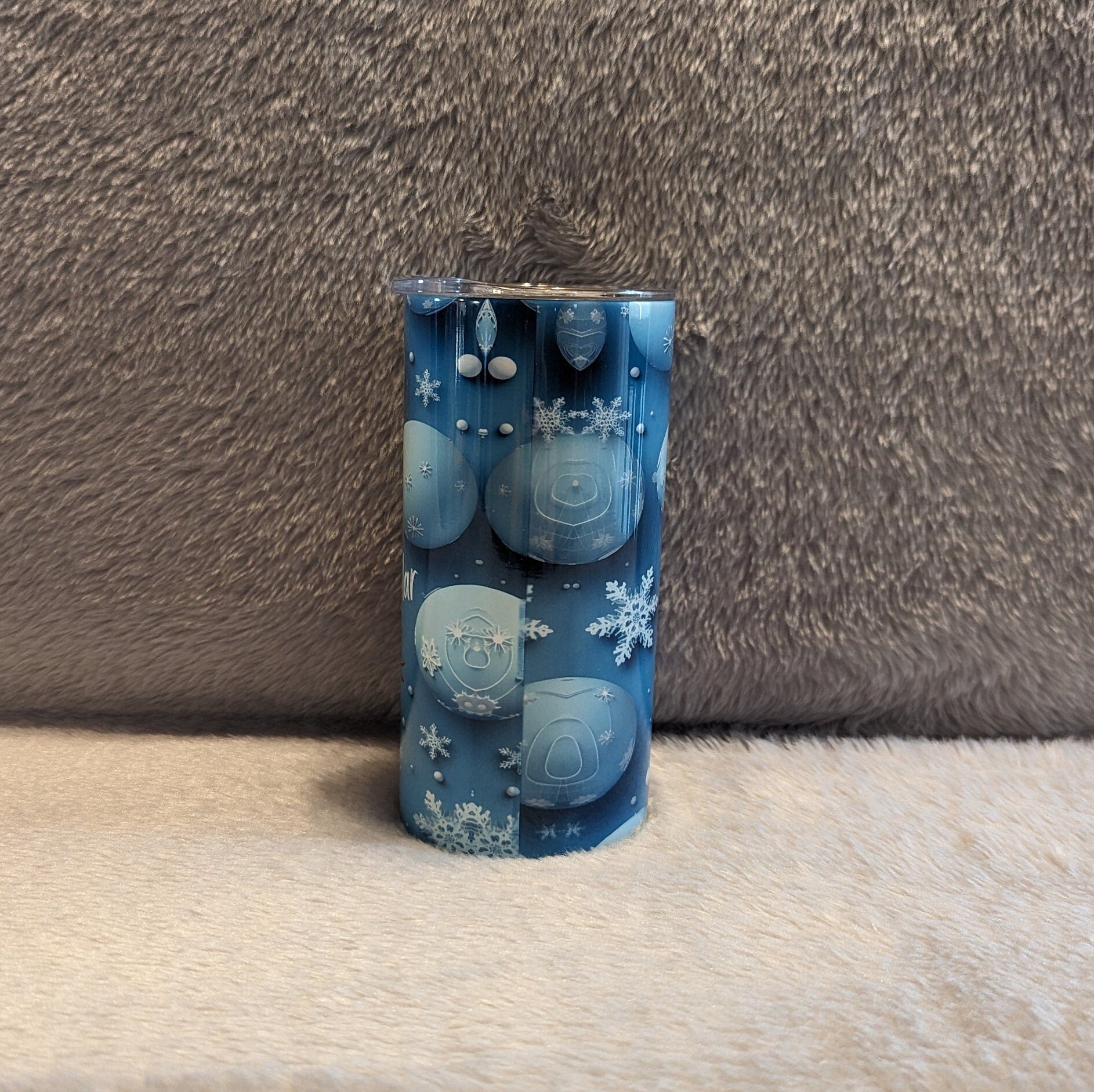 Cute Kids Snowman Tumbler With A Snowman Wearing His Winter Hat and Scarf, Great Stocking Stuffer, Includes Lid And Straw