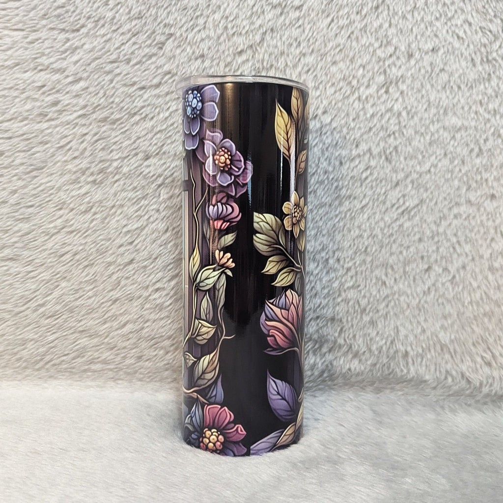 Beautiful Owl Tumbler With A Stained Glass Design, Owl Gifts, Nature Gift, Owl Cup, Owl Lover Gift, 20oz Tumbler With Reusable Straw