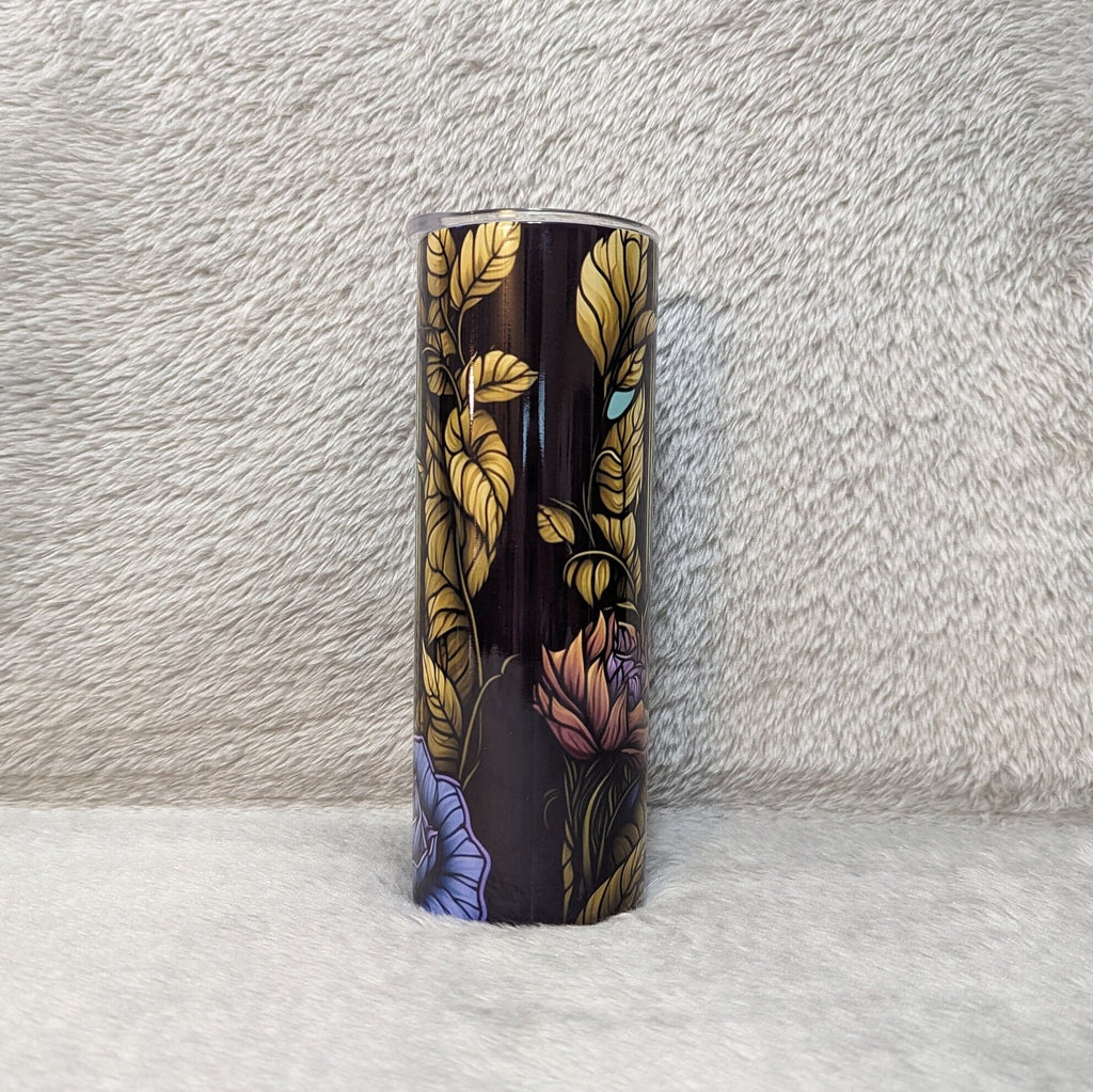 Tiger Cub With Stained Glass Design Tumbler, Tiger Tumbler, Tiger Cup With Name, 20oz Personalized Tumbler, Tiger Cub Lover Gift