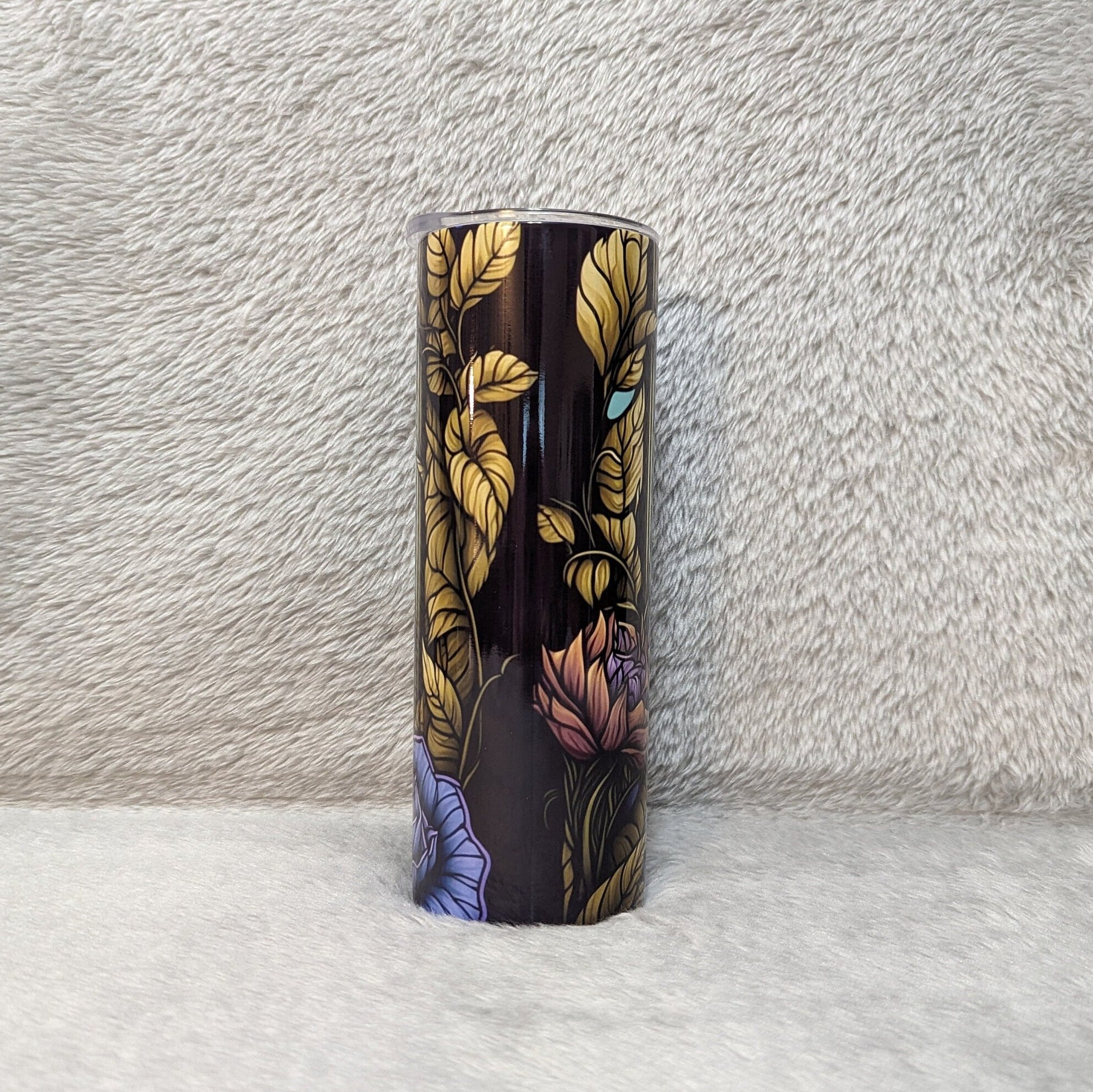Tiger Cub With Stained Glass Design Tumbler, Tiger Tumbler, Tiger Cup With Name, 20oz Personalized Tumbler, Tiger Cub Lover Gift