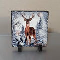 Slate Deer Picture With Display Legs