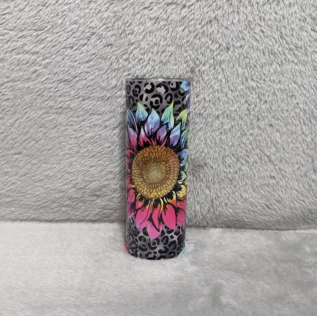 Beautiful Tie Dye Sunflower Tumbler, Tie Dye Flower, Tie Dye Design, Tie Dye Sunflower Cup
