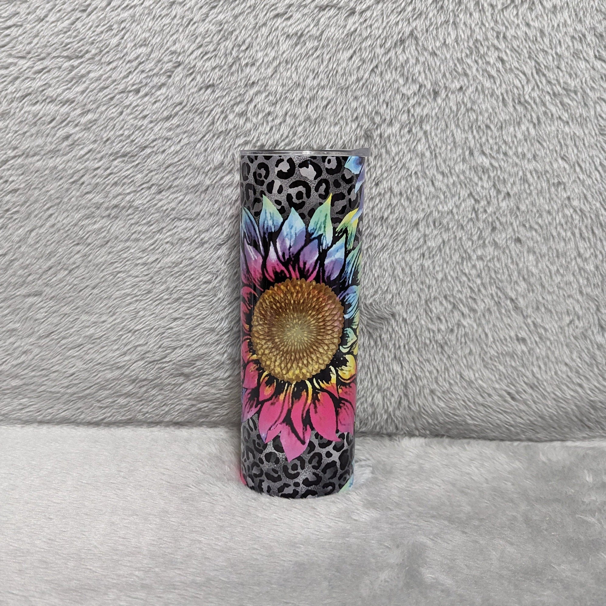 Beautiful Tie Dye Sunflower Tumbler, Tie Dye Flower, Tie Dye Design, Tie Dye Sunflower Cup