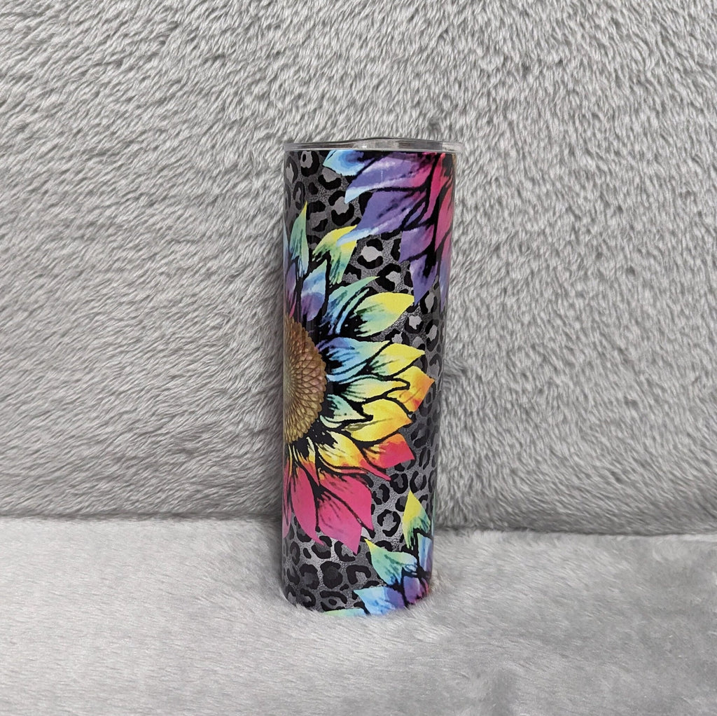 Beautiful Tie Dye Sunflower Tumbler, Tie Dye Flower, Tie Dye Design, Tie Dye Sunflower Cup