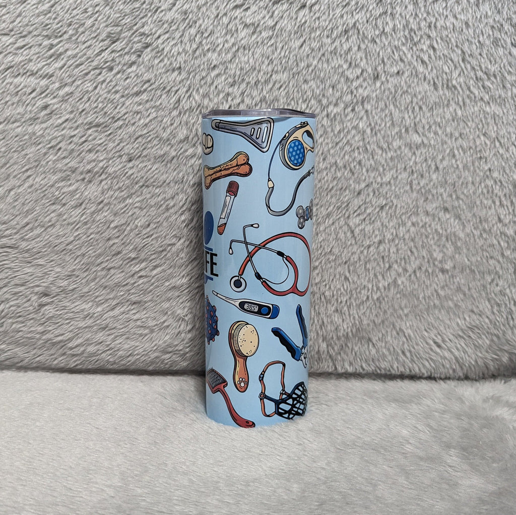 Veterinarian Tumbler Can Be Personalized, Vet Cup With Name, Gift for Veterinarian, Hot Or Cold Drinkware For Every Day Use, Includes Straw