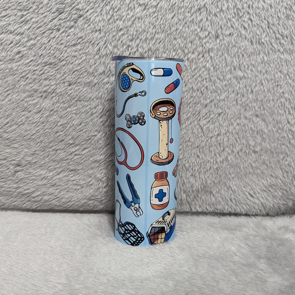 Veterinarian Tumbler Can Be Personalized, Vet Cup With Name, Gift for Veterinarian, Hot Or Cold Drinkware For Every Day Use, Includes Straw