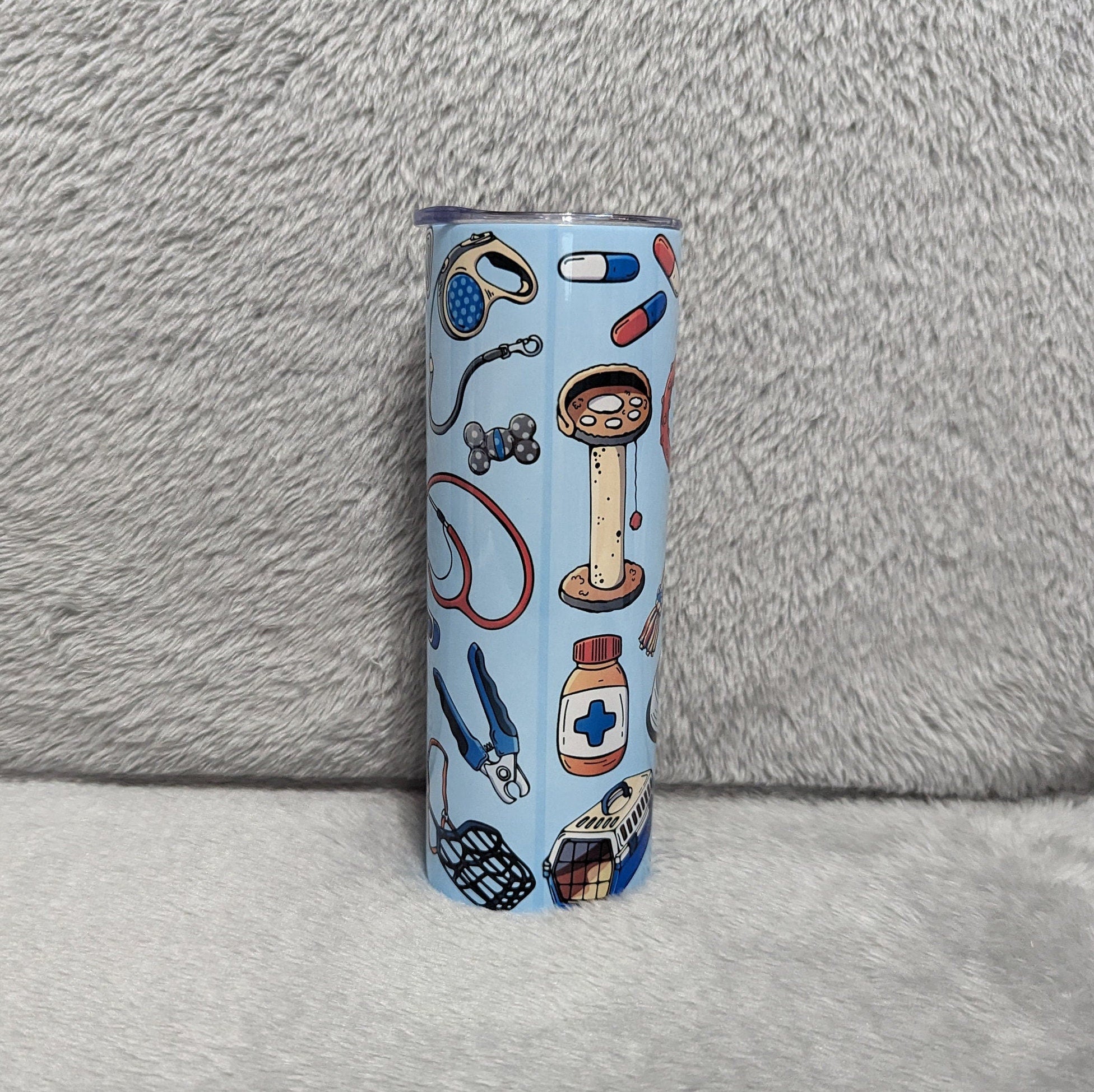 Veterinarian Tumbler Can Be Personalized, Vet Cup With Name, Gift for Veterinarian, Hot Or Cold Drinkware For Every Day Use, Includes Straw
