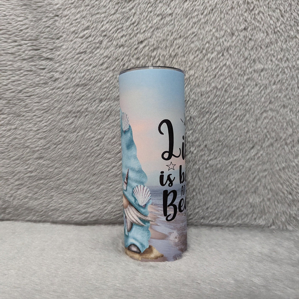 Boy Beach Gnome Tumbler Life Is Better At The Beach, Unique Gift for Gnome Lovers and Beach Enthusiasts, Beach Gnome Cup With Name
