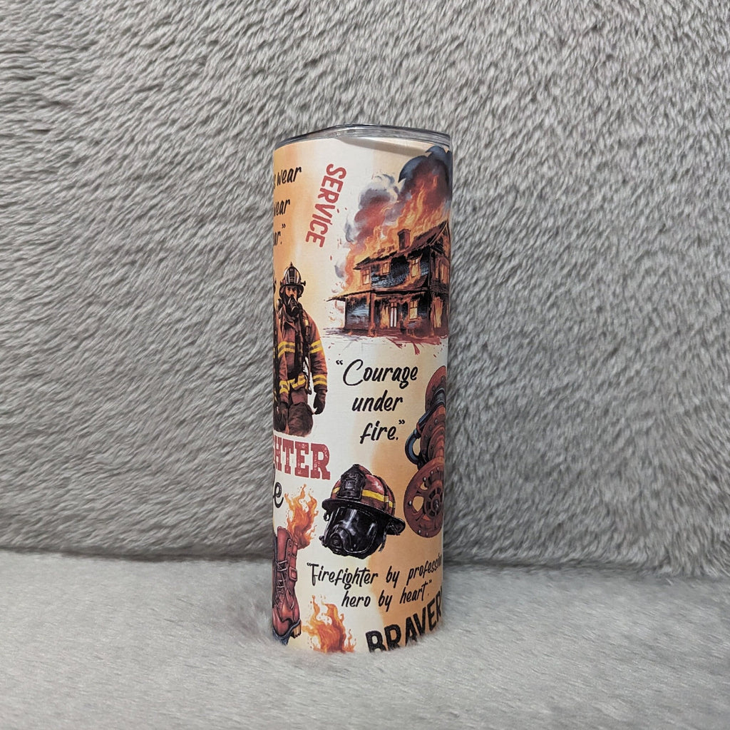 Firefighter Life Affirmation Tumbler - Show Your Support for Our Heroes with this Stylish and Durable Tumbler, Gift For A Fire Fighter