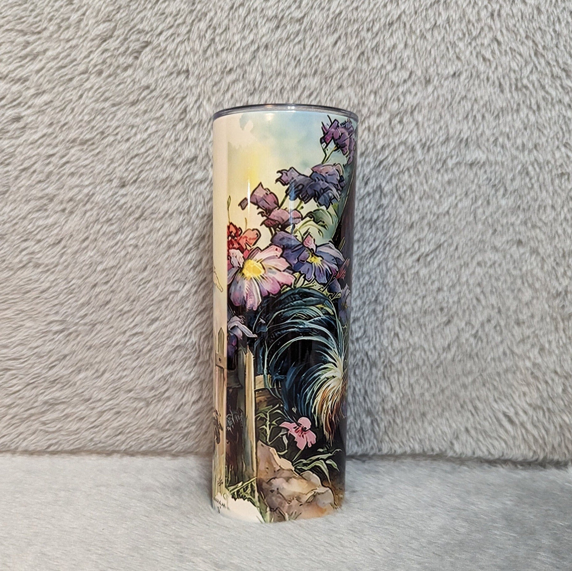Chicken & Rooster Tumbler 20oz With Reusable Straw, Can Be Personalized