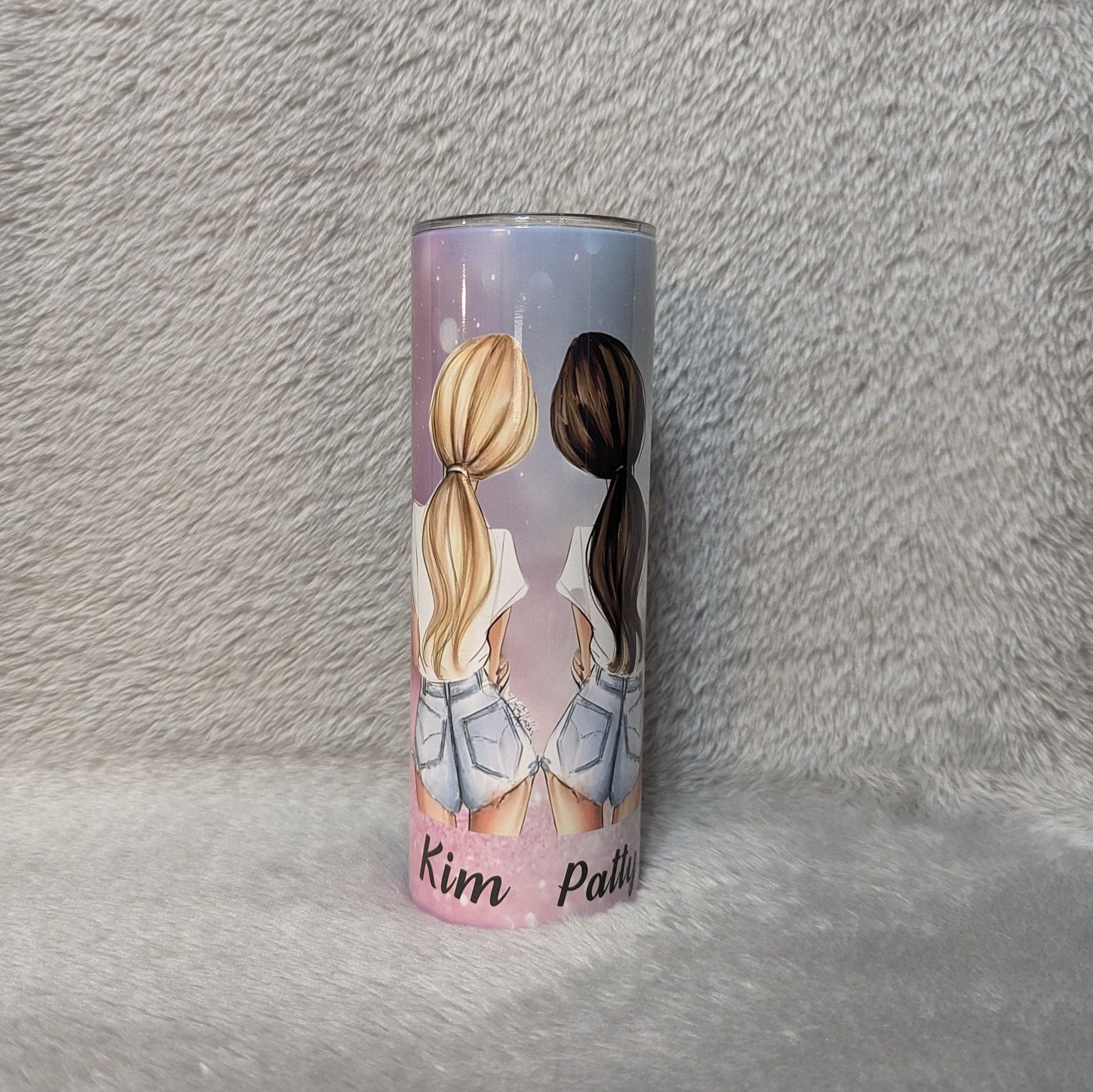 Best Friends Tumbler - 20oz Stainless Steel Travel Mug for Coffee Tea and More, Gift For Best Friend, Gift For Her, Hot Cold Drinkware