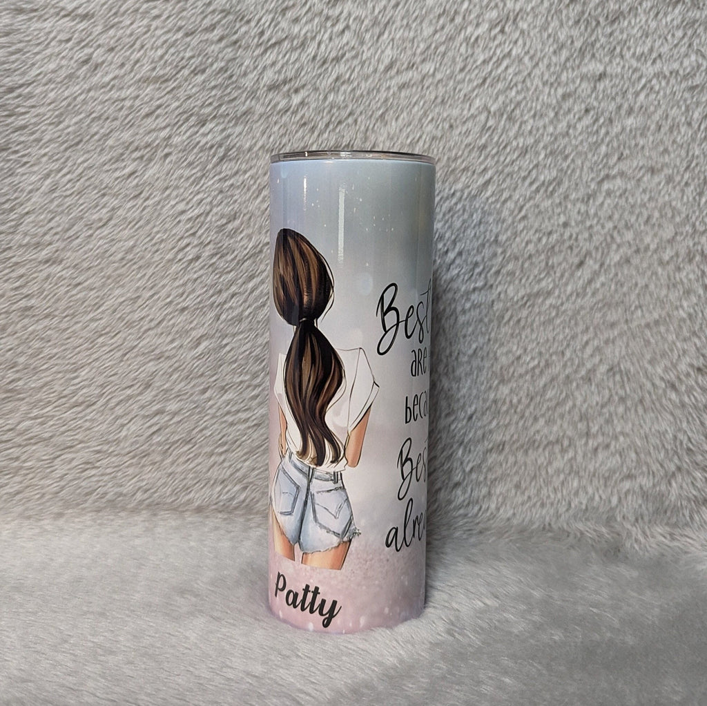 Best Friends Tumbler - 20oz Stainless Steel Travel Mug for Coffee Tea and More, Gift For Best Friend, Gift For Her, Hot Cold Drinkware