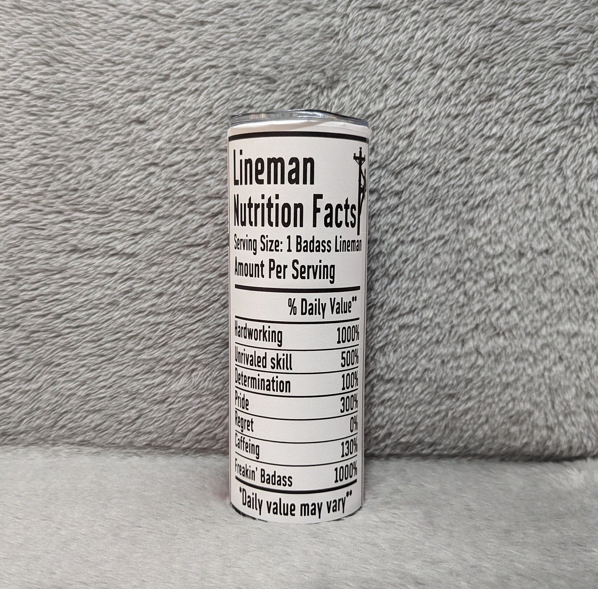 Lineman Tumbler 20oz With Reusable Straw