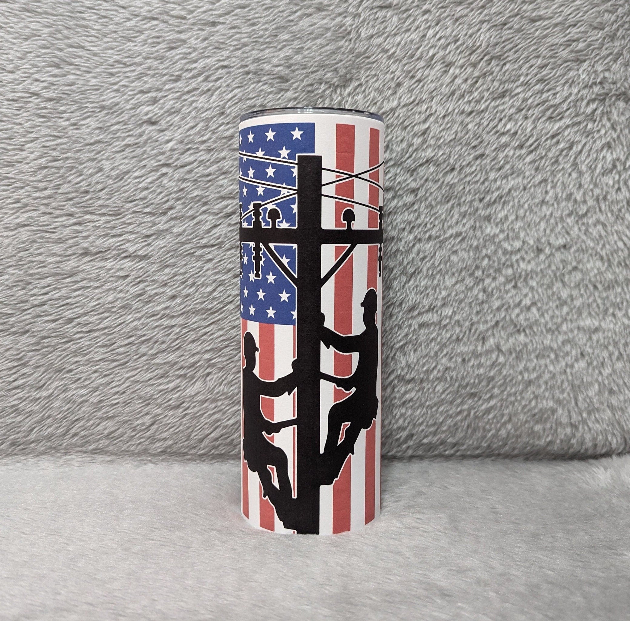 Lineman Tumbler 20oz With Reusable Straw