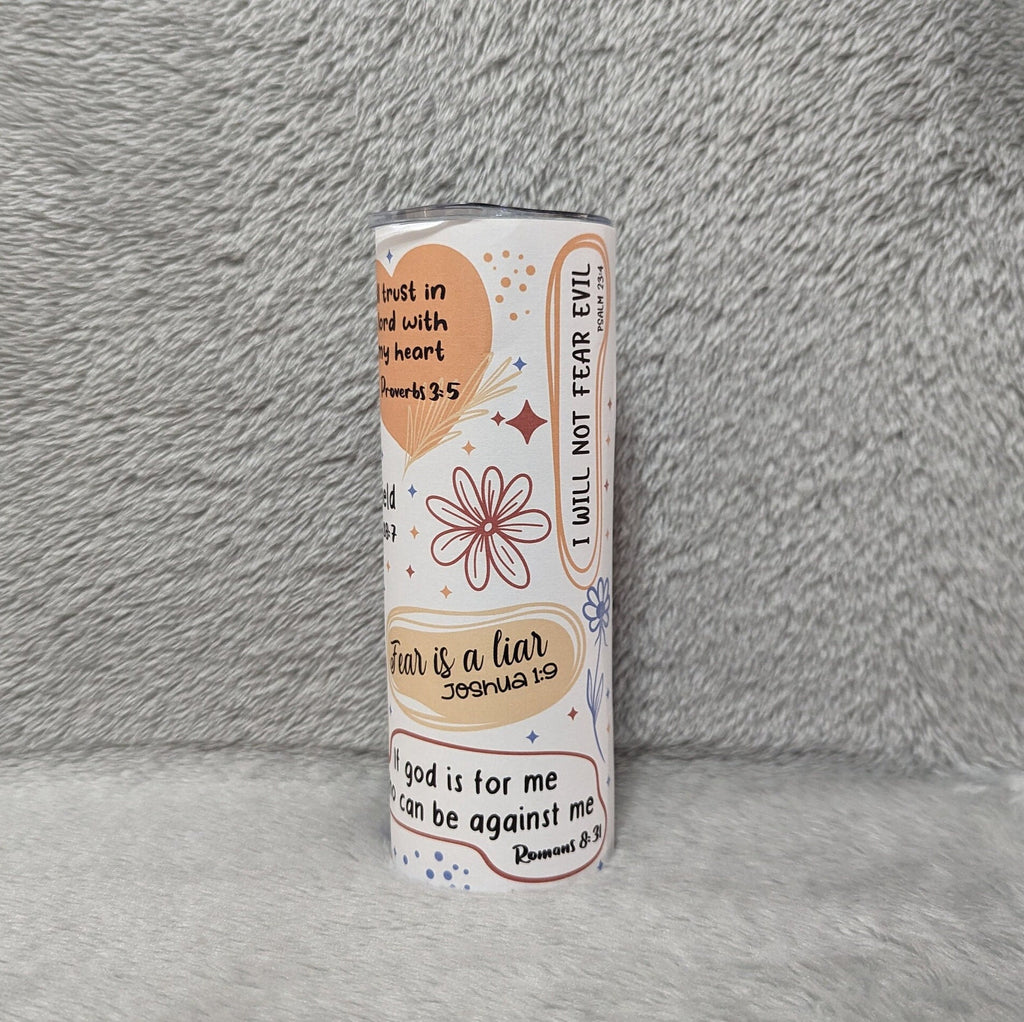 Christian Affirmation Tumbler 20oz With Reusable Straw