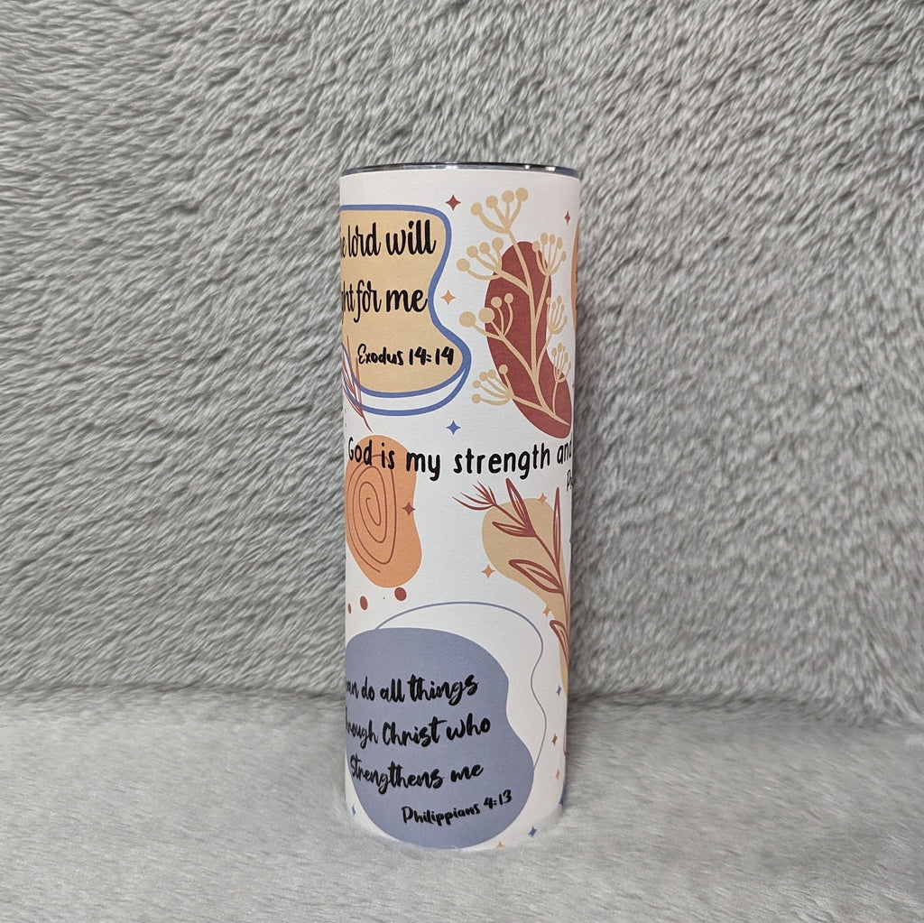 Christian Affirmation Tumbler 20oz With Reusable Straw