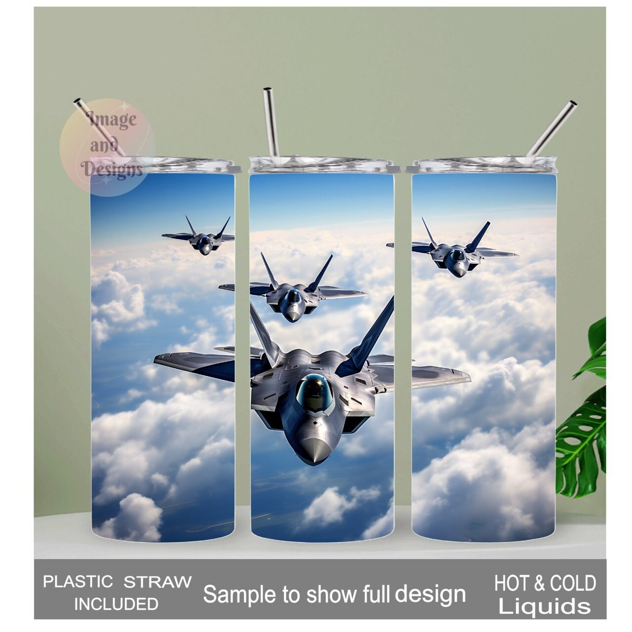 Jet Fighter Enthusiast Tumbler, Stainless Steel Travel Mug, Jet Tumbler Can Be Personalized, Jet Cup With Name, 20oz Tumbler With Straw