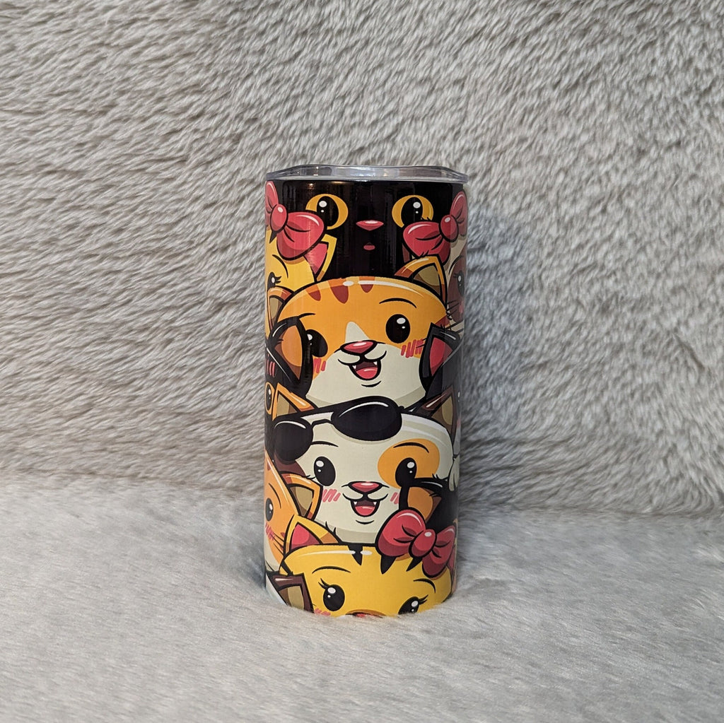 Kids Cat Tumbler 15oz With Reusable Straw, Can Be Personalized