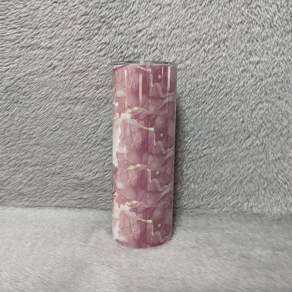 Floral Horse Tumbler 20oz With Reusable Straw, Can Be Personalized