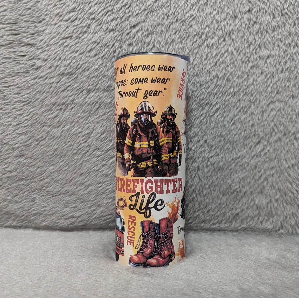 Firefighter Life Affirmation Tumbler - Show Your Support for Our Heroes with this Stylish and Durable Tumbler, Gift For A Fire Fighter