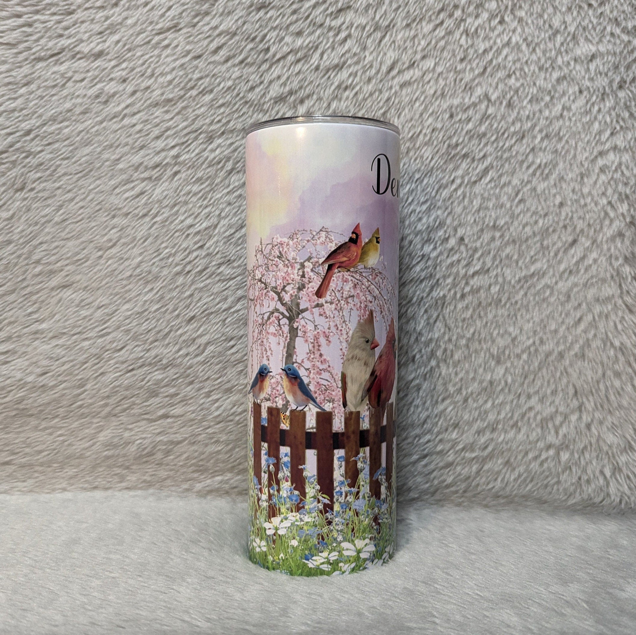 Cardinal Tumbler, Bird Tumbler, Sunflower Tumbler, Personalized Tumbler, Personalized Gift, Bird Lovers Gift, Bird Lovers Cup, Bird Cup