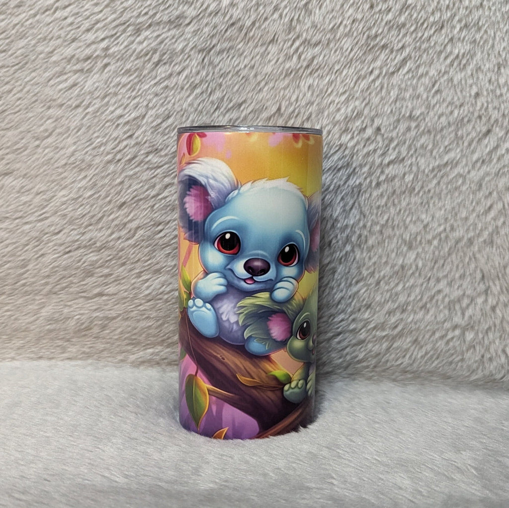 Fun and Quirky Kids Koala Bear Tumbler 15oz With Reusable Straw, Can Be Personalized