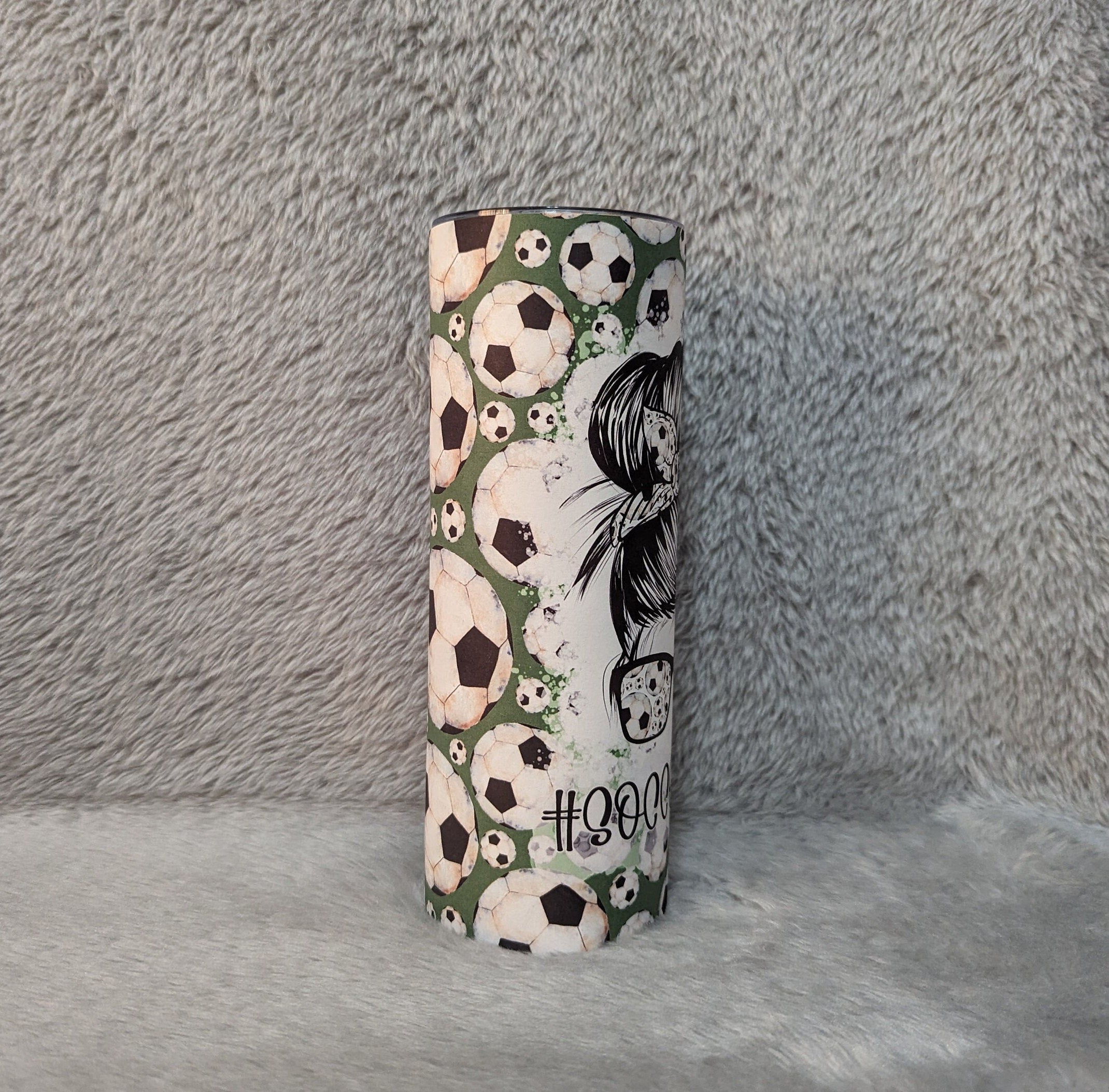 Sporty Soccer Mom Tumbler - Keeps your Drinks Cold with an Eco-friendly Reusable Straw, Gift For Mom, Keeps Drinks Hot Or Cold For Hours