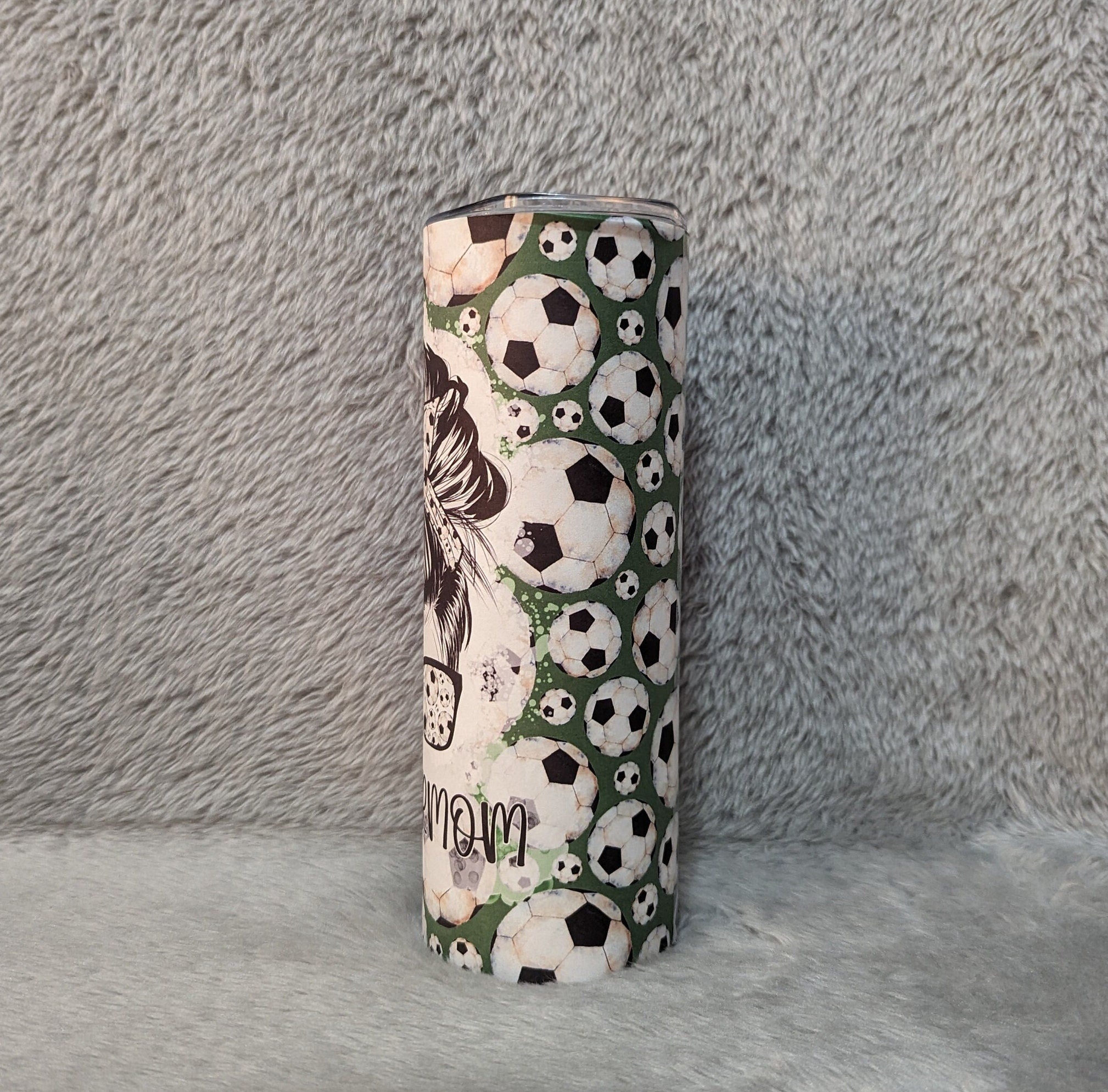 Sporty Soccer Mom Tumbler - Keeps your Drinks Cold with an Eco-friendly Reusable Straw, Gift For Mom, Keeps Drinks Hot Or Cold For Hours
